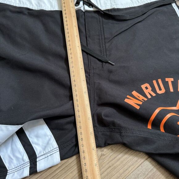 NWT Naruto Shippuden Shinobi Ninja Logo Mens Swim Trunks Hot Topic Summer Sz 34 - Picture 6 of 8